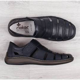 Chaussures d'été velcro pour hommes Rieker 05279-14 noir 1
