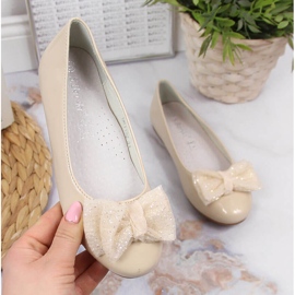 S.Barski Ballerines beiges vernies fille S. Barski 1