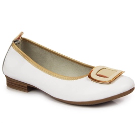 Ballerines en cuir blanc pour femme Filippo 1