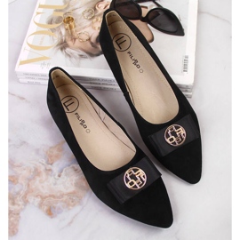 Ballerines pour femmes en cuir avec pointes Filippo noir le noir 5