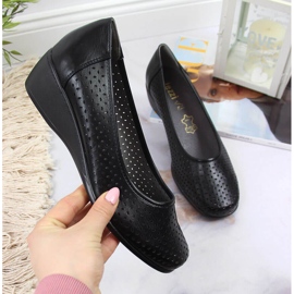 Chaussures compensées ajourées femme, noir Jezzi le noir 2