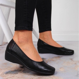 Chaussures compensées ajourées femme, noir Jezzi le noir 5