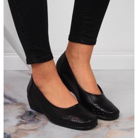 Chaussures compensées ajourées femme, noir Jezzi le noir 6