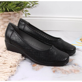 Chaussures compensées ajourées femme, noir Jezzi le noir 3