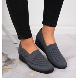 Slip-on textile femme Sabatina gris 2