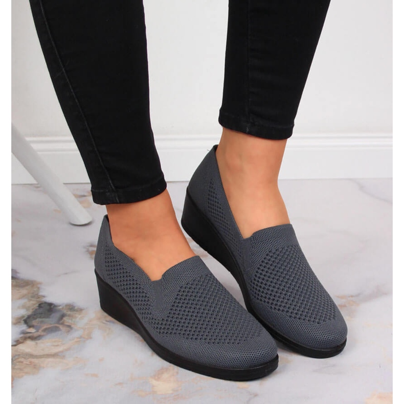 Slip-on textile femme Sabatina gris 2