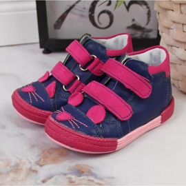 Chaussures filles à velcro bleu marine Kornecki 6776 2