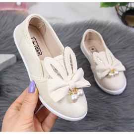 Baskets beiges à oreilles fille NEWS 1