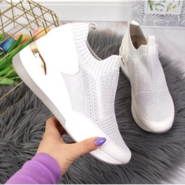 Baskets compensées blanches pour femmes Artiker 1