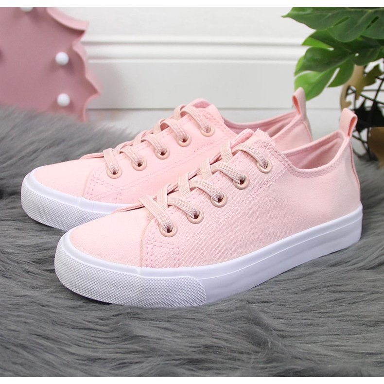 Baskets en caoutchouc rose Atletico 2