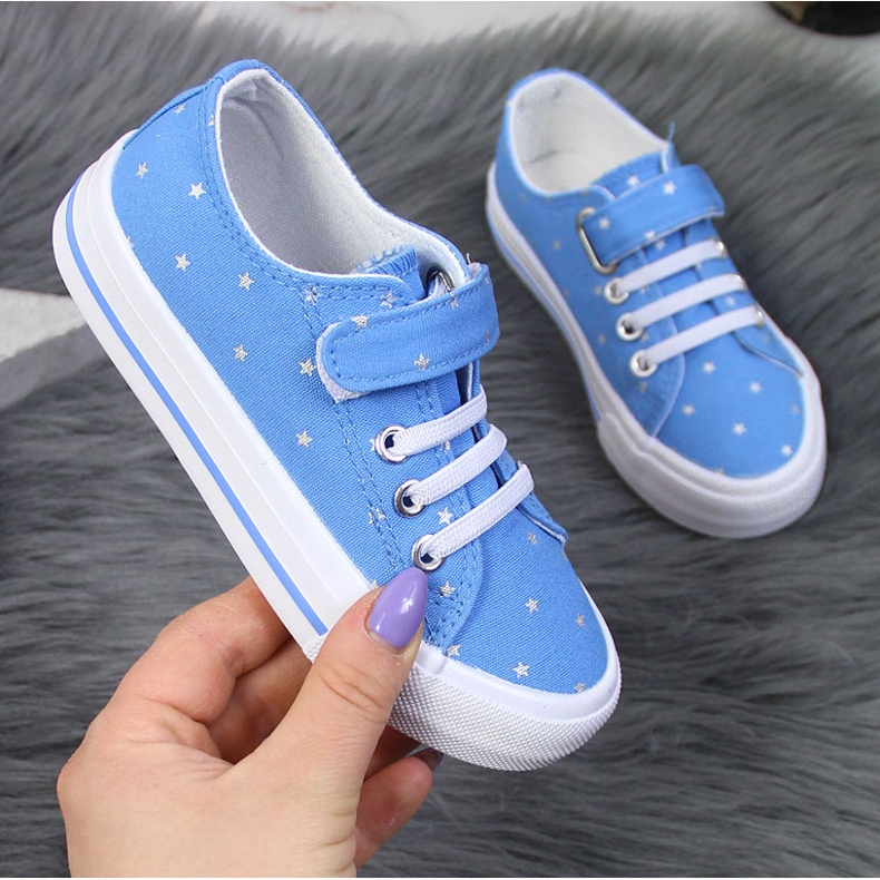 Baskets textile étoiles bleues Atletico 1