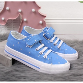 Baskets textile étoiles bleues Atletico 2