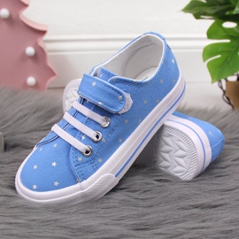 Baskets textile étoiles bleues Atletico 3