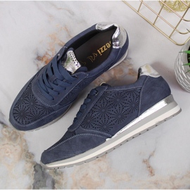 Baskets Jezzi bleues en daim, femmes 6
