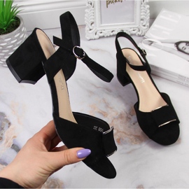 Sandales noires Sergio Leone sur le poteau le noir 1