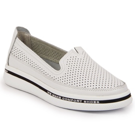 Chaussures femme blanches en cuir ajouré Filippo 2