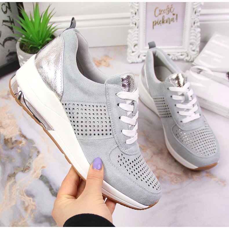 Chaussures compensées femme bleu Jezzi 1