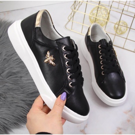 Chaussures femme en cuir à plateforme Vinceza noire le noir 1