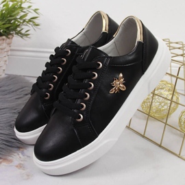 Chaussures femme en cuir à plateforme Vinceza noire le noir 2