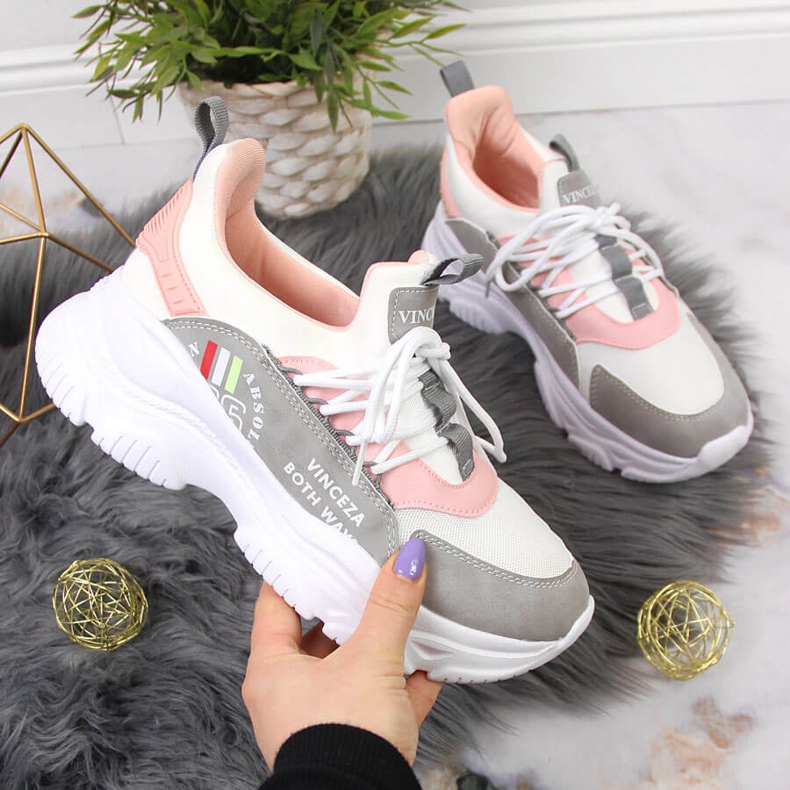 Chaussures de sport femme Vinceza blanches multicolore 1 Chaussures de sport femme Vinceza blanches multicolore 1