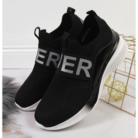 Chaussures de sport femme slip on noir Vinceza 2