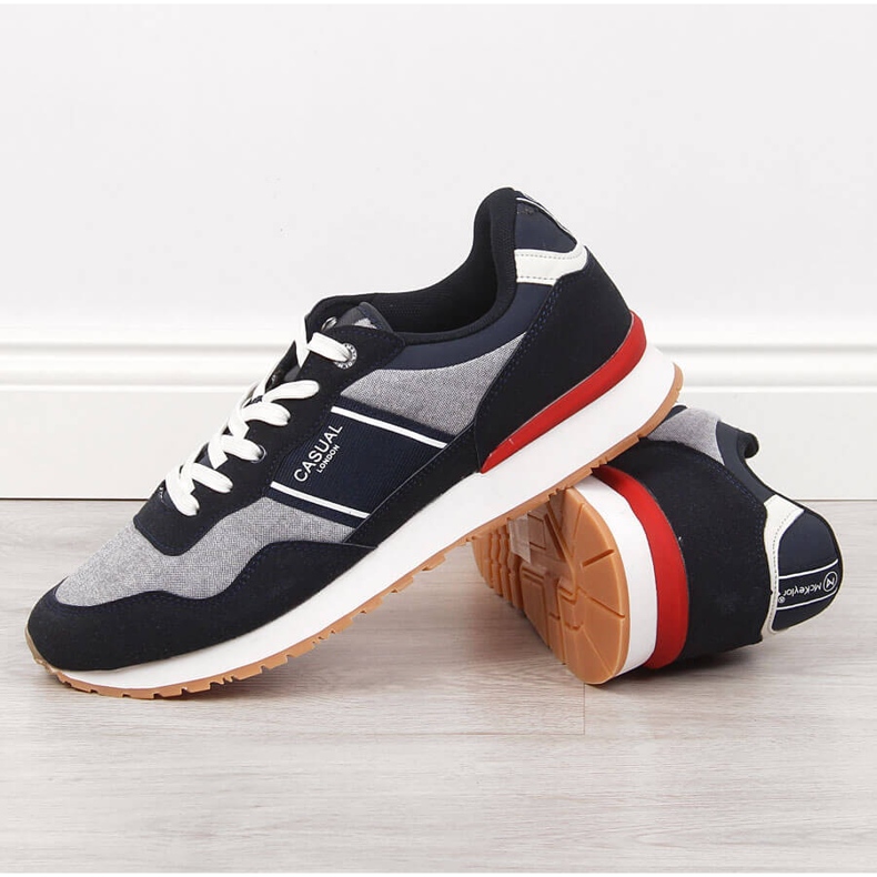 Chaussures de sport décontractées Mckeylor pour hommes noir gris 2