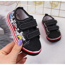 Baskets garçons avec velcro noir Atletico le noir 1