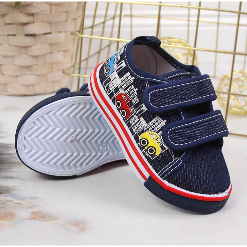 Baskets velcro Atletico bleu marine pour garçon 2