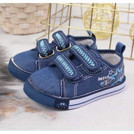 Baskets Atletico bleu velcro garçon bleu marine 2