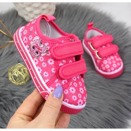 Baskets velcro Atletico roses à fleurs, fille 1