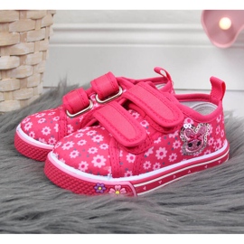 Baskets velcro Atletico roses à fleurs, fille 2