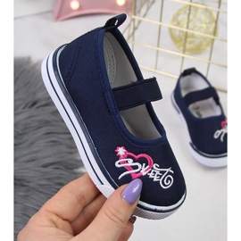 Ballerines fille avec élastique Atletico bleu marine 1 Ballerines fille avec élastique Atletico bleu marine 1