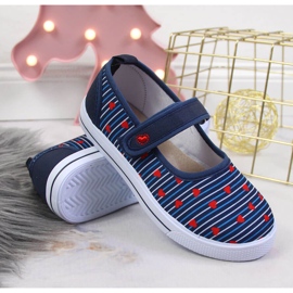 Baskets ballerines fille avec fermeture scratch Atletico bleu 3