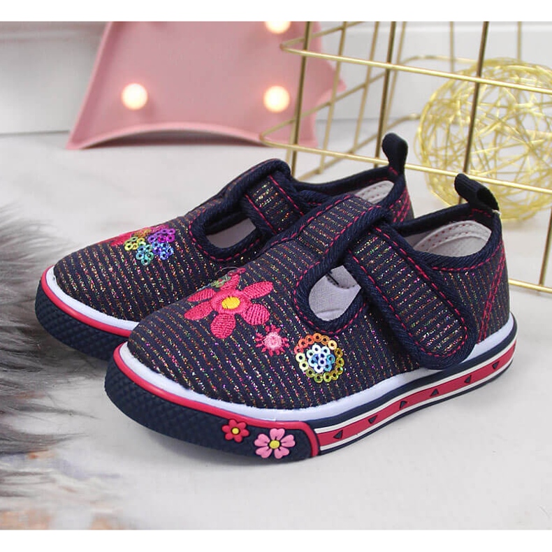 Baskets Atletico bleu marine pour fille 2