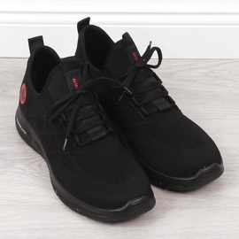 Chaussures de sport homme maille noire Rieker B7376-00 2