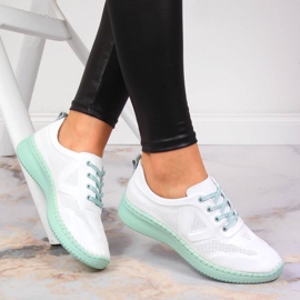 Chaussures de sport femme en cuir Artiker blanc 1