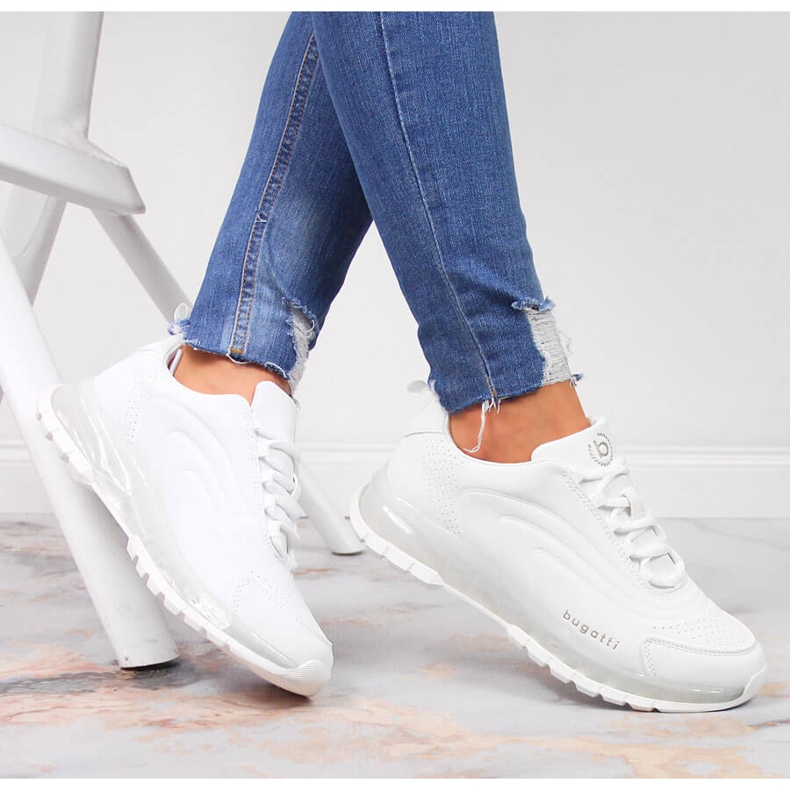 Chaussures de sport femme Bugatti JJ253094 blanches 1 Chaussures de sport femme Bugatti JJ253094 blanches 1