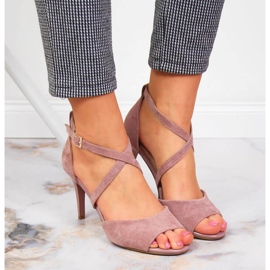 Sandales pour femmes à talon haut rose Sergio Leone 2 Sandales pour femmes à talon haut rose Sergio Leone 2