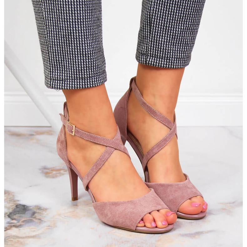 Sandales pour femmes à talon haut rose Sergio Leone 2 Sandales pour femmes à talon haut rose Sergio Leone 2