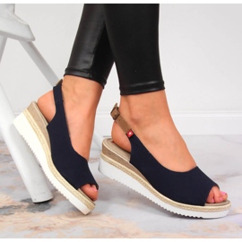 Sandales bleu marine femme Big Star JJ276046 1