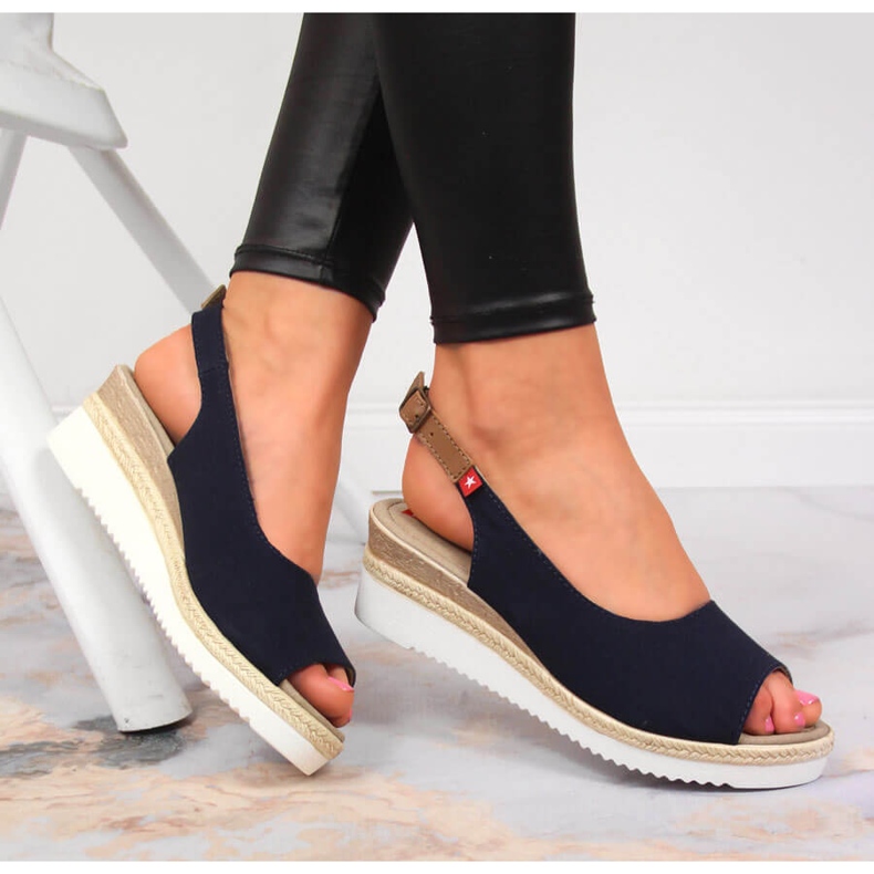 Sandales bleu marine femme Big Star JJ276046 1