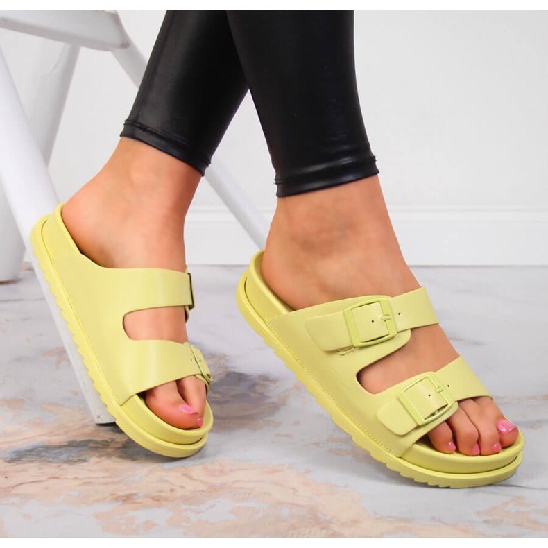 S.Barski Chaussons caoutchouc femme jaune à boucles jaune S. Barski 1