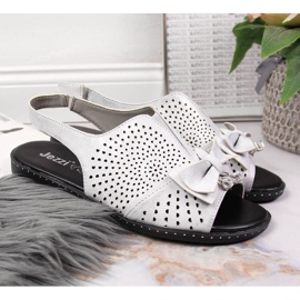 Sandales pour femme avec nœud Jezzi argenté 2 Sandales pour femme avec nœud Jezzi argenté 2