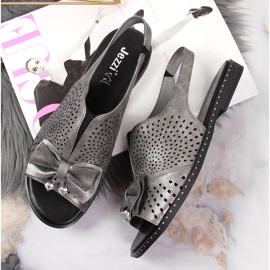 Sandales femme avec nœud Jezzi graphite multicolore gris 3