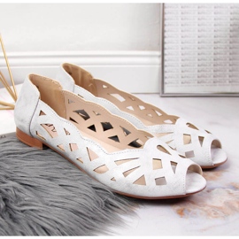 Ballerines ajourées argentées pour femme Jezzi 2