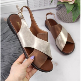 Sandales Jezzi dorées femme d'or 1