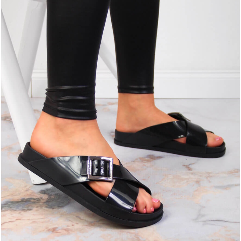 Chaussons femme meliski noir Zaxy JJ285055 2