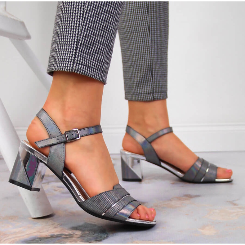 Sandales femme sur le poteau graphite Sergio Leone multicolore 2 Sandales femme sur le poteau graphite Sergio Leone multicolore 2