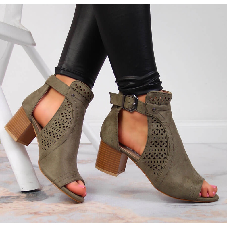 Sandales femme ajourées kaki T.Sokolski vert 1