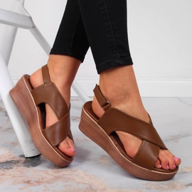 Sandales compensées femme Filippo marron marron brun 1 Sandales compensées femme Filippo marron marron brun 1